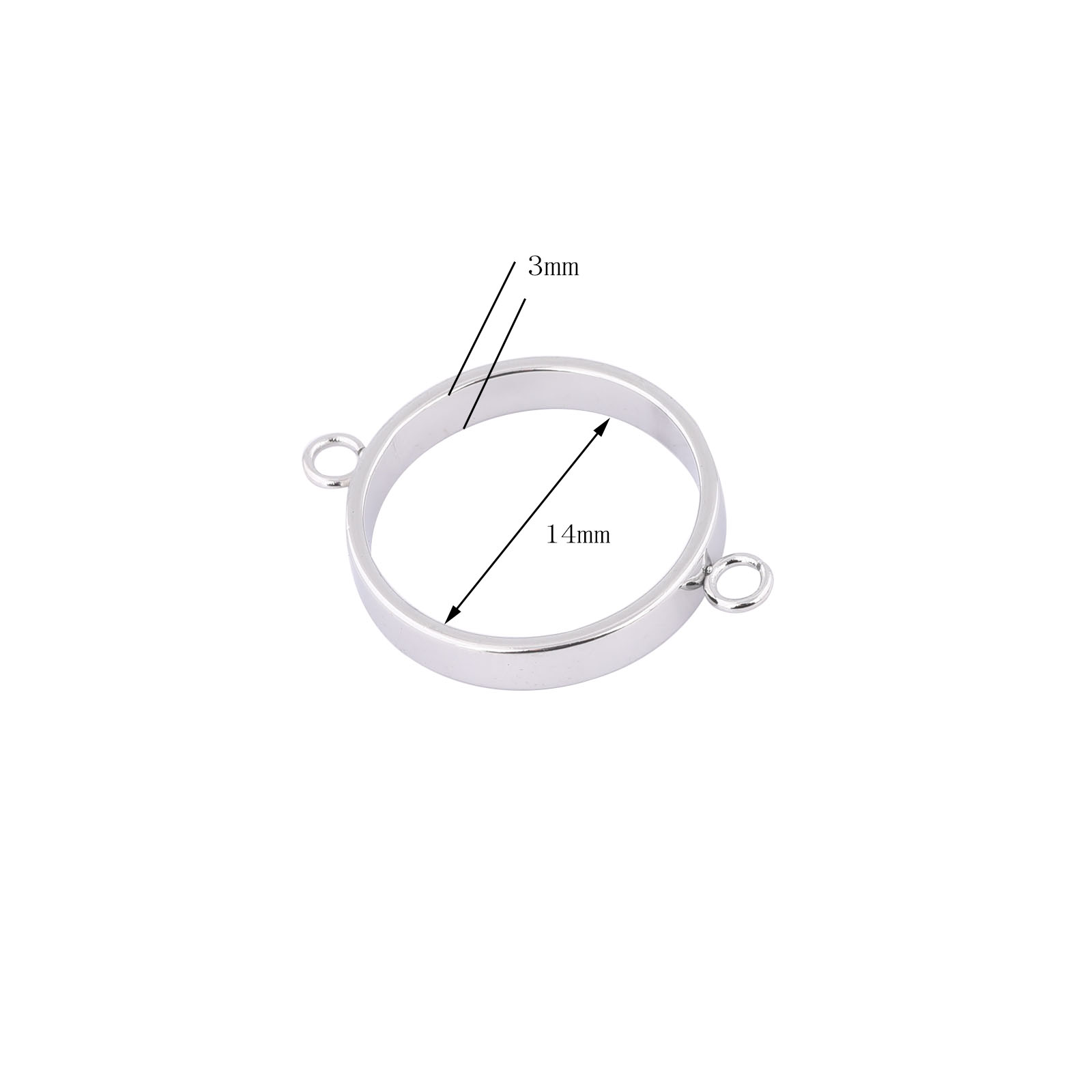10pcs Stainless Steel 14mm Ope - Metal Photo Panel recensie en prijs