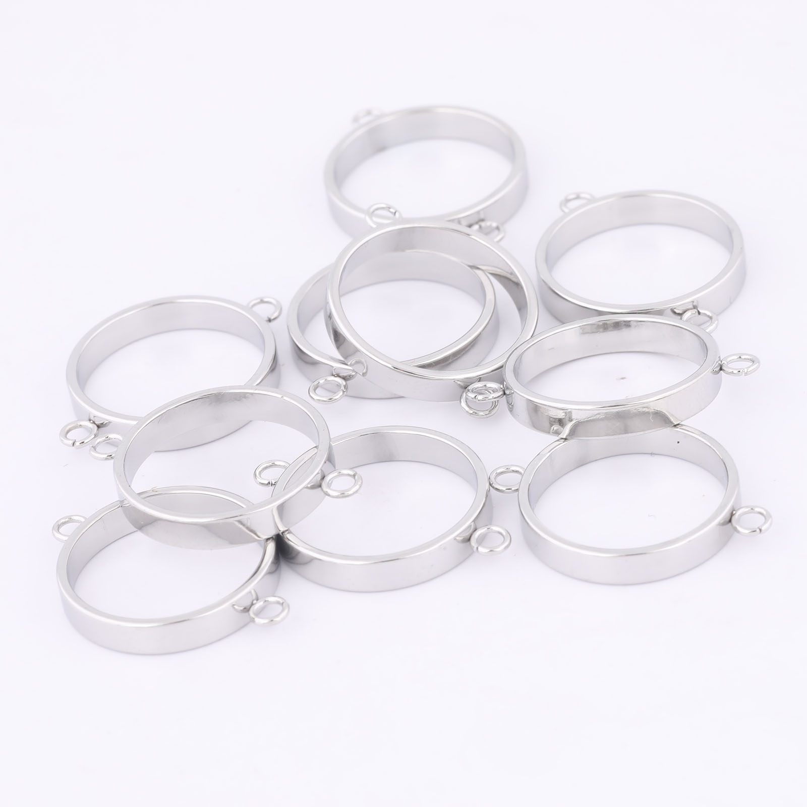 10pcs Stainless Steel 14mm Ope - Metal Photo Panel recensie en prijs