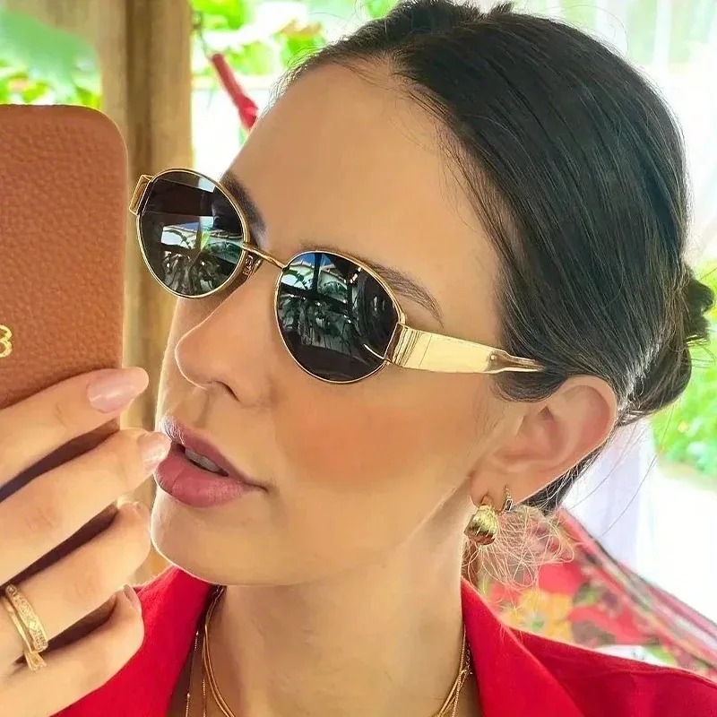 New Oval Sunglasses for Women  - Metal Photo Panel recensie en prijs