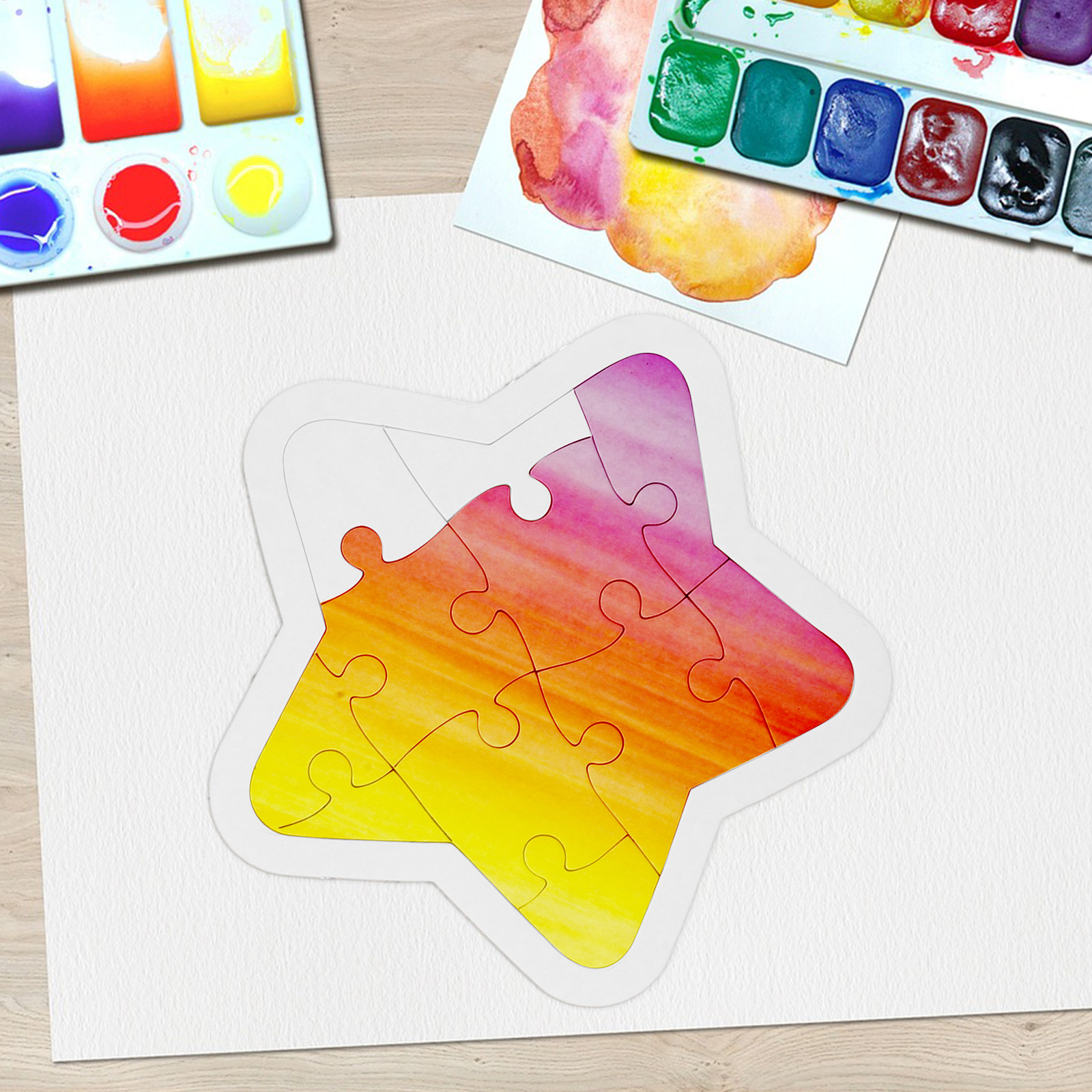 6Pcs Cartoon Blank DIY Drawing - Puzzle Blank White recensie en prijs