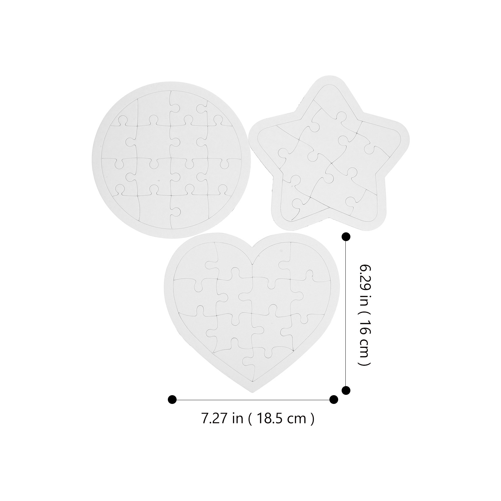 6Pcs Cartoon Blank DIY Drawing - Puzzle Blank White recensie en prijs