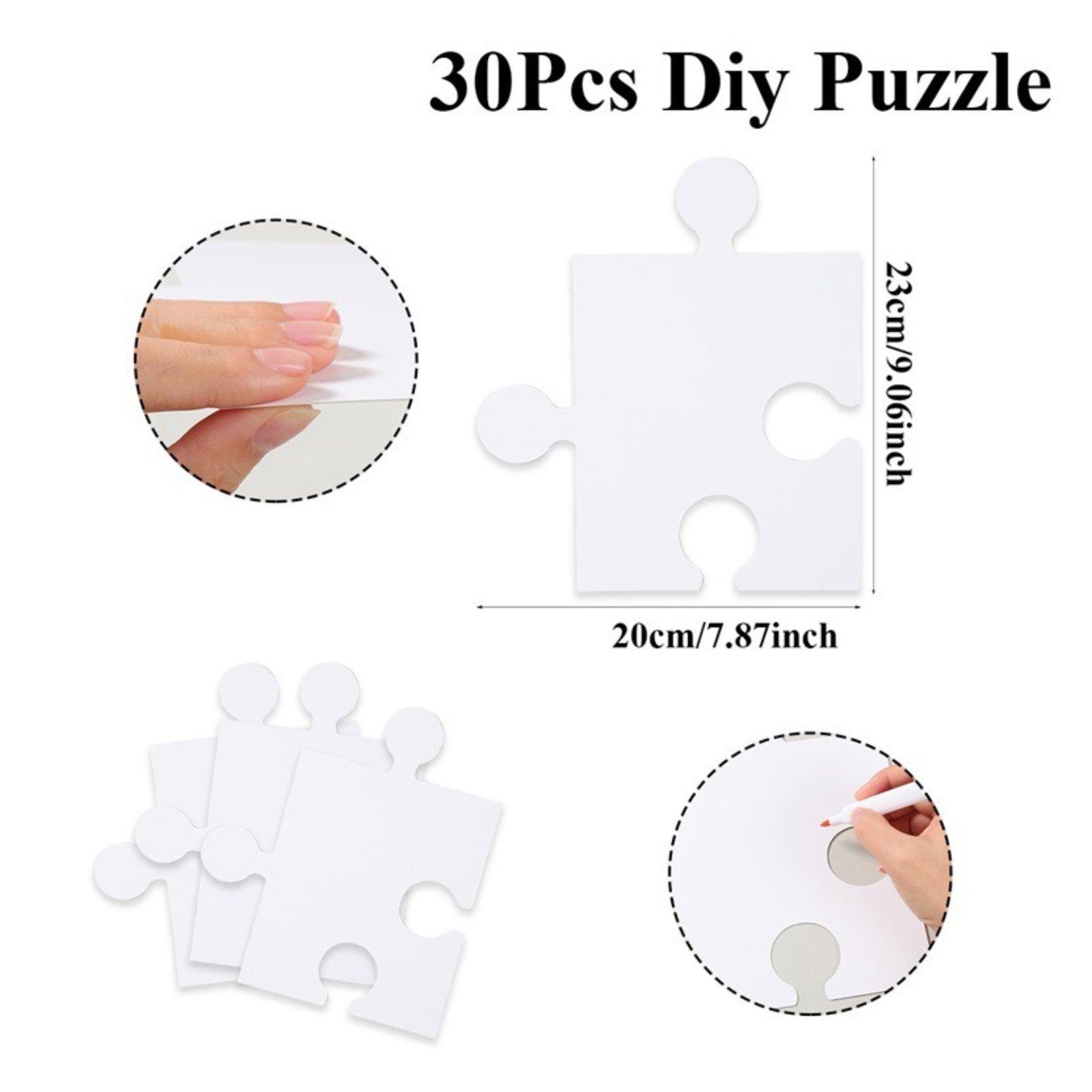 30 Pieces Blank Puzzle Pieces  - Puzzle Blank White recensie en prijs