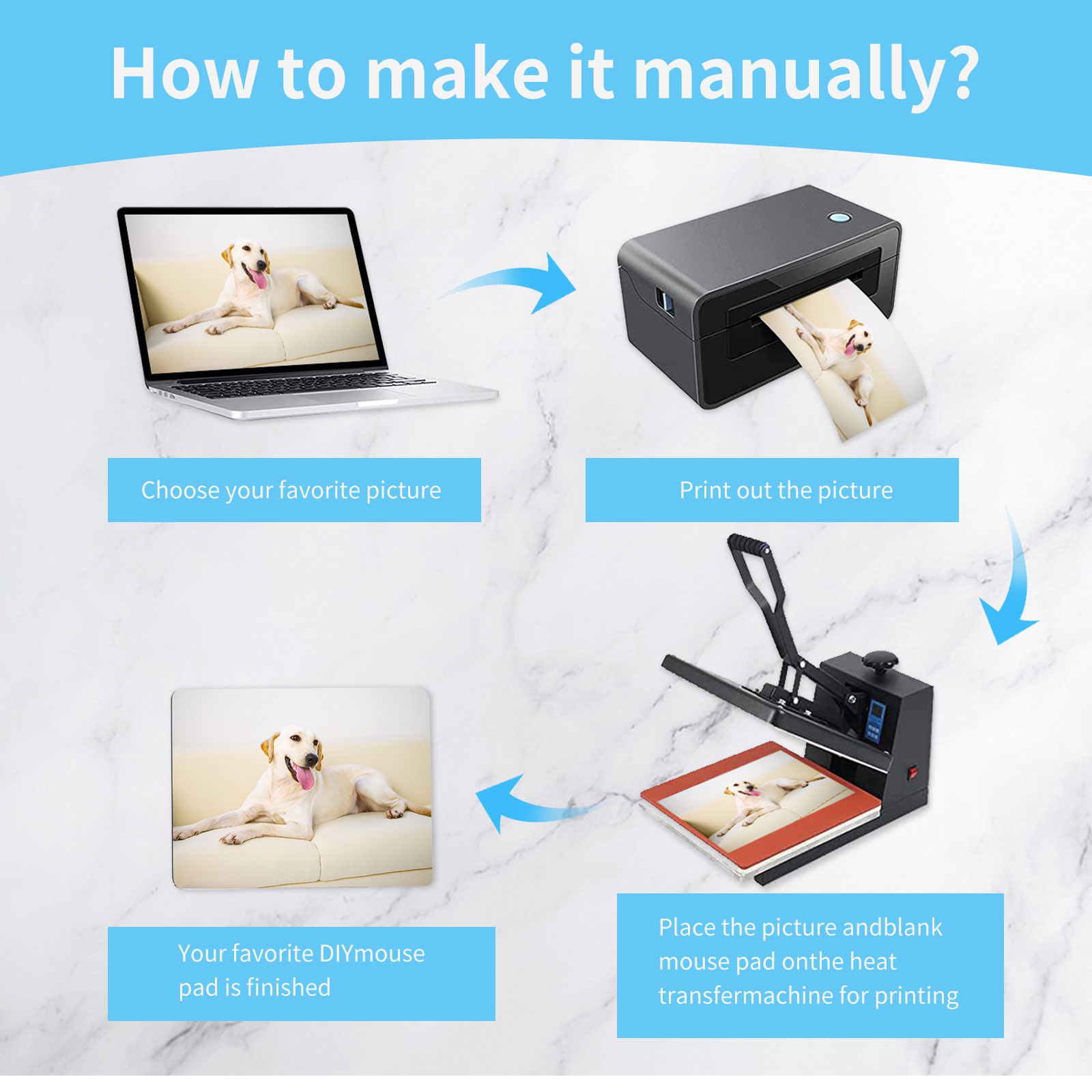 8pcs Sublimation Mouse Pad Bla - Mouse Pad Blank Sublimation recensie en prijs