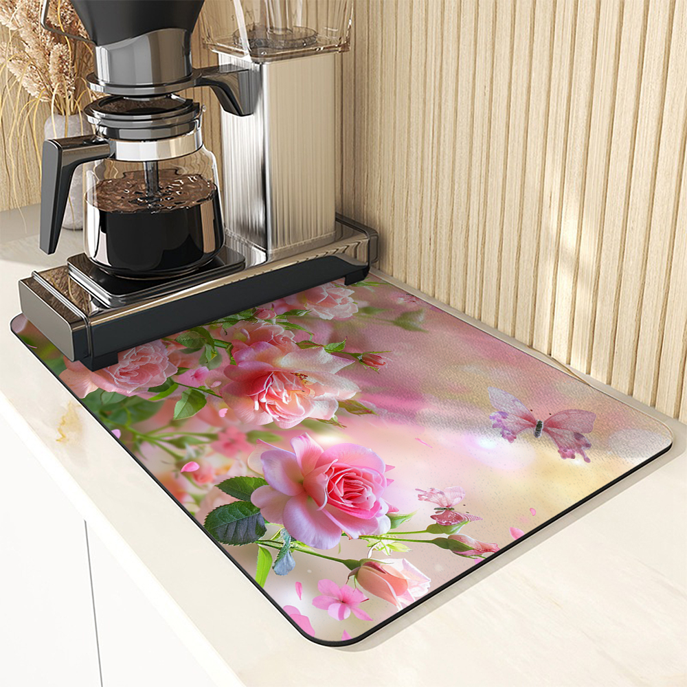 Large Kitchen Absorbent Mat Fl - Door Mat Blank recensie en prijs