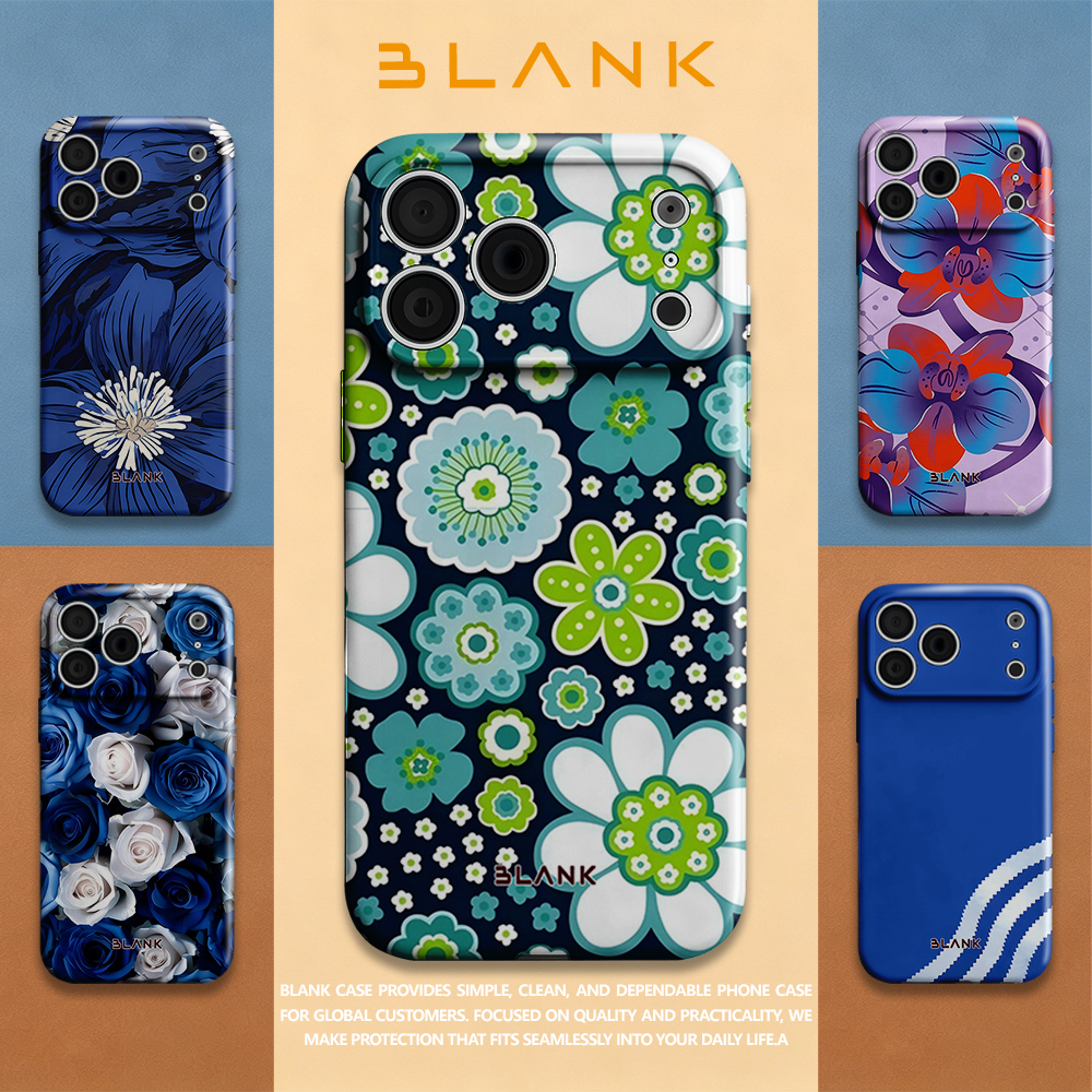Blue and Green Floral Print Fo - Phone Case Blank Print recensie en prijs