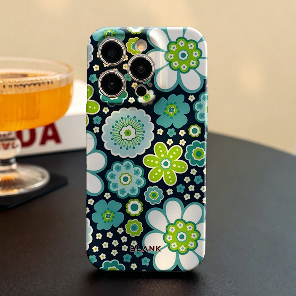 Blue and Green Floral Print Fo - Phone Case Blank Print recensie en prijs