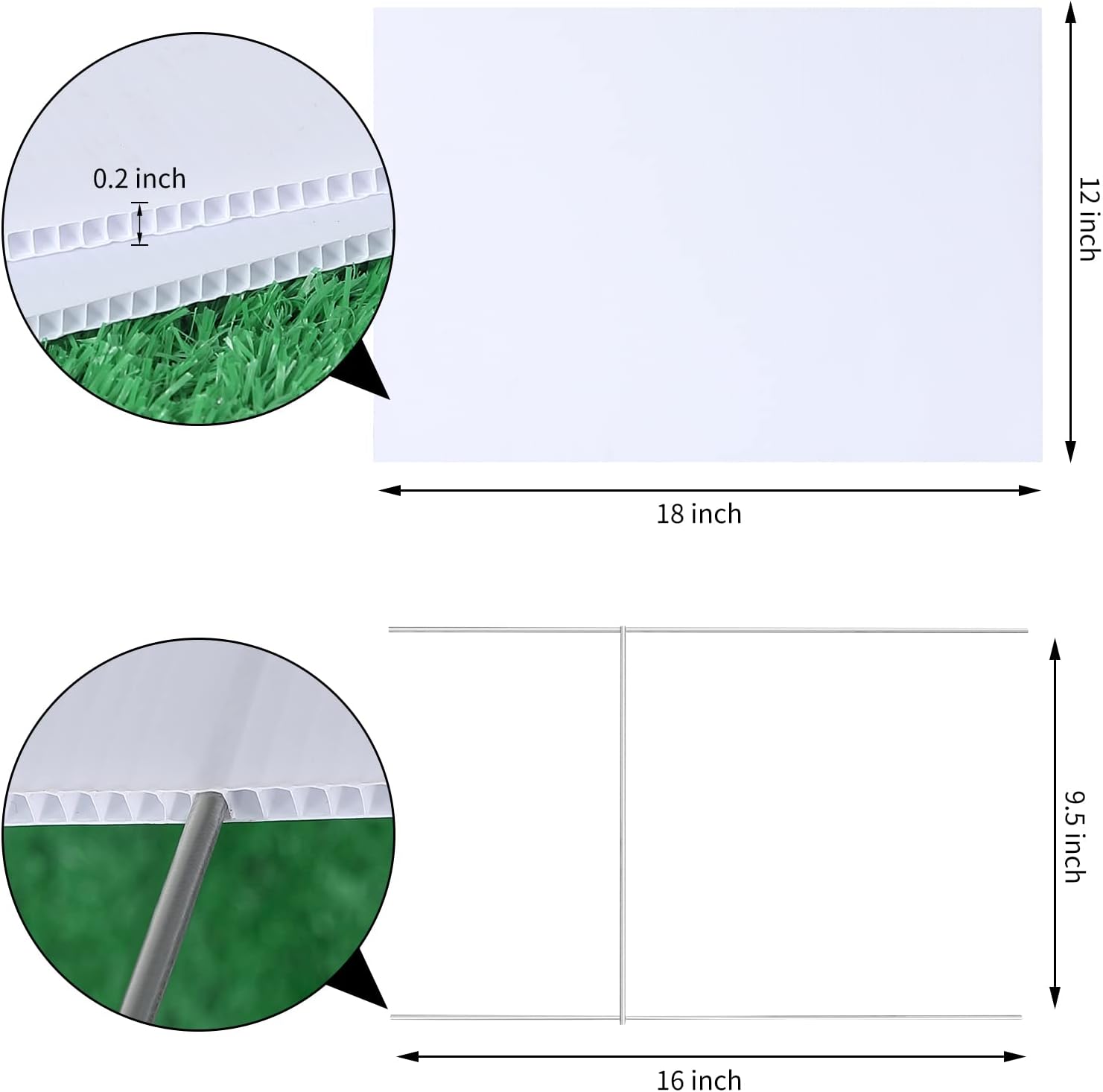 18x12 Inch Blank Yard Signs wi - Yard Sign Blank recensie en prijs