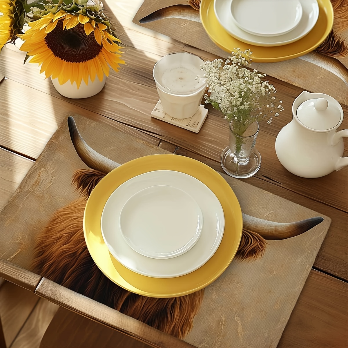 Highland Cow Place Mats Set Of - Coaster Sublimation Blank recensie en prijs
