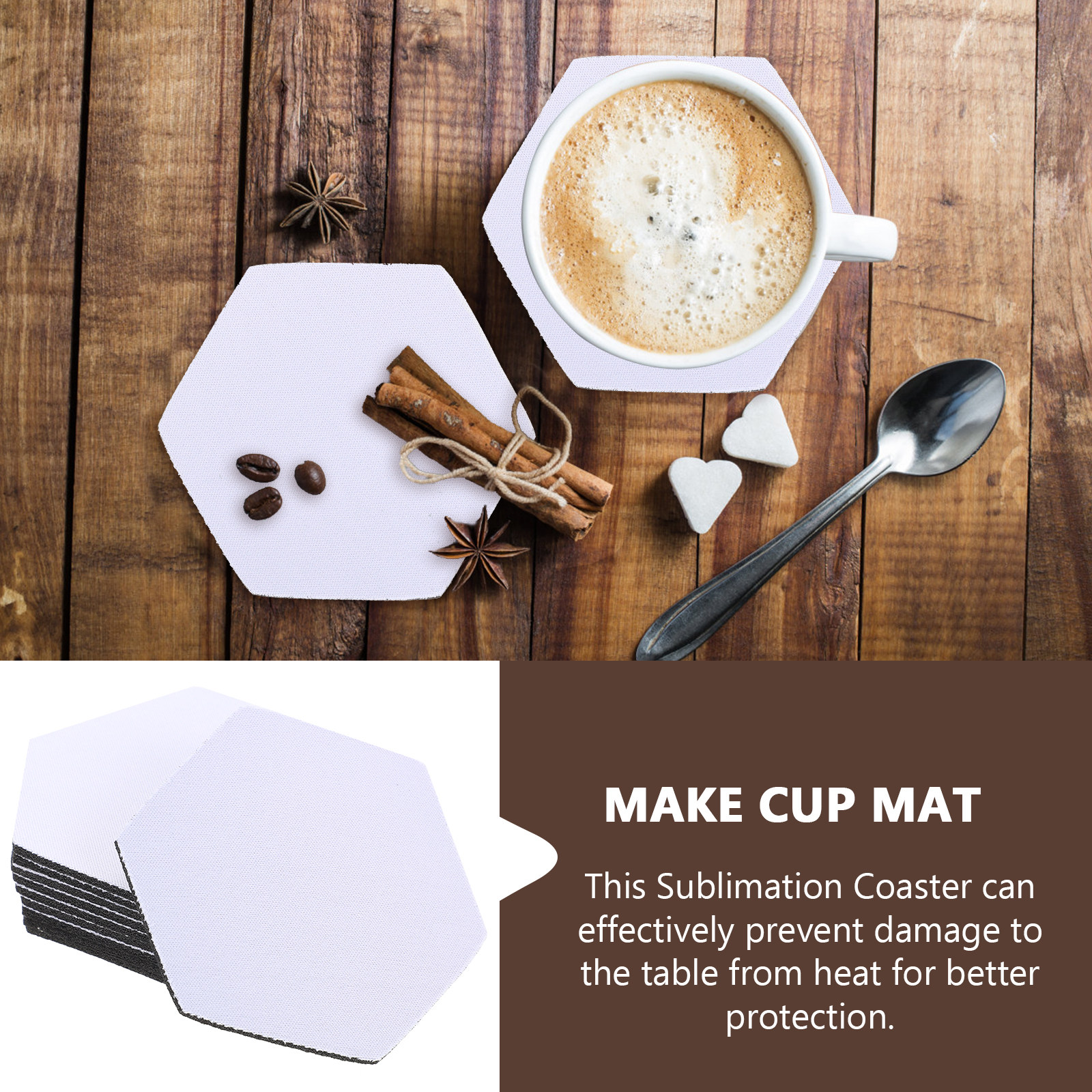 10Pcs Sublimation Blank Coaste - Coaster Sublimation Blank recensie en prijs