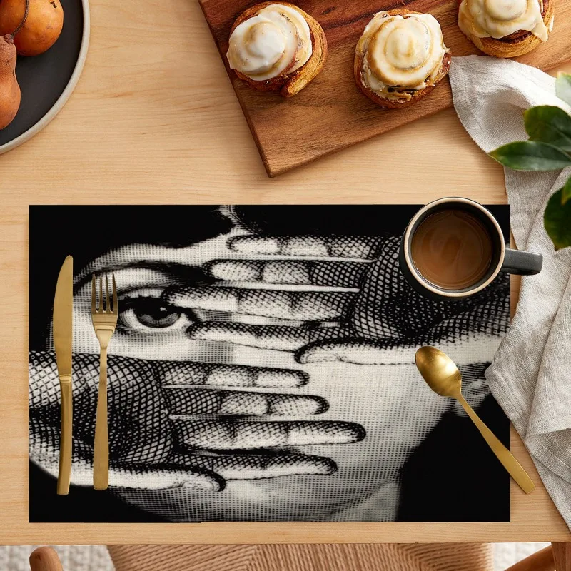 1/4pcs Linen Square Placemats  - Door Mat Blank recensie en prijs