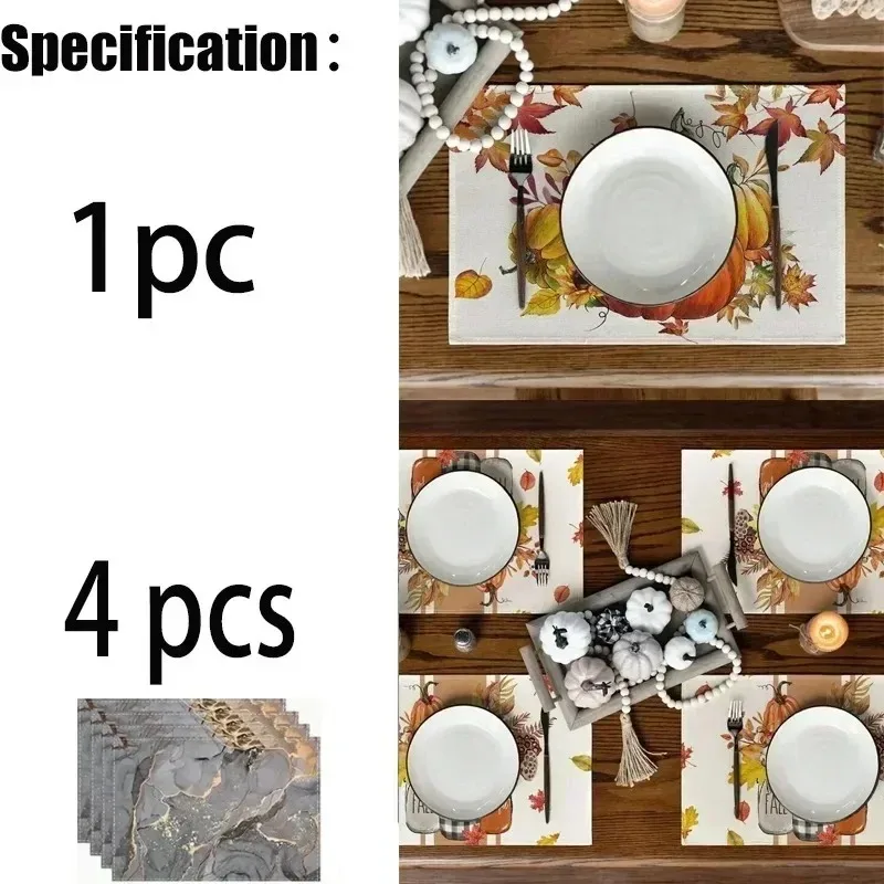 1/4pcs Linen Square Placemats  - Door Mat Blank recensie en prijs