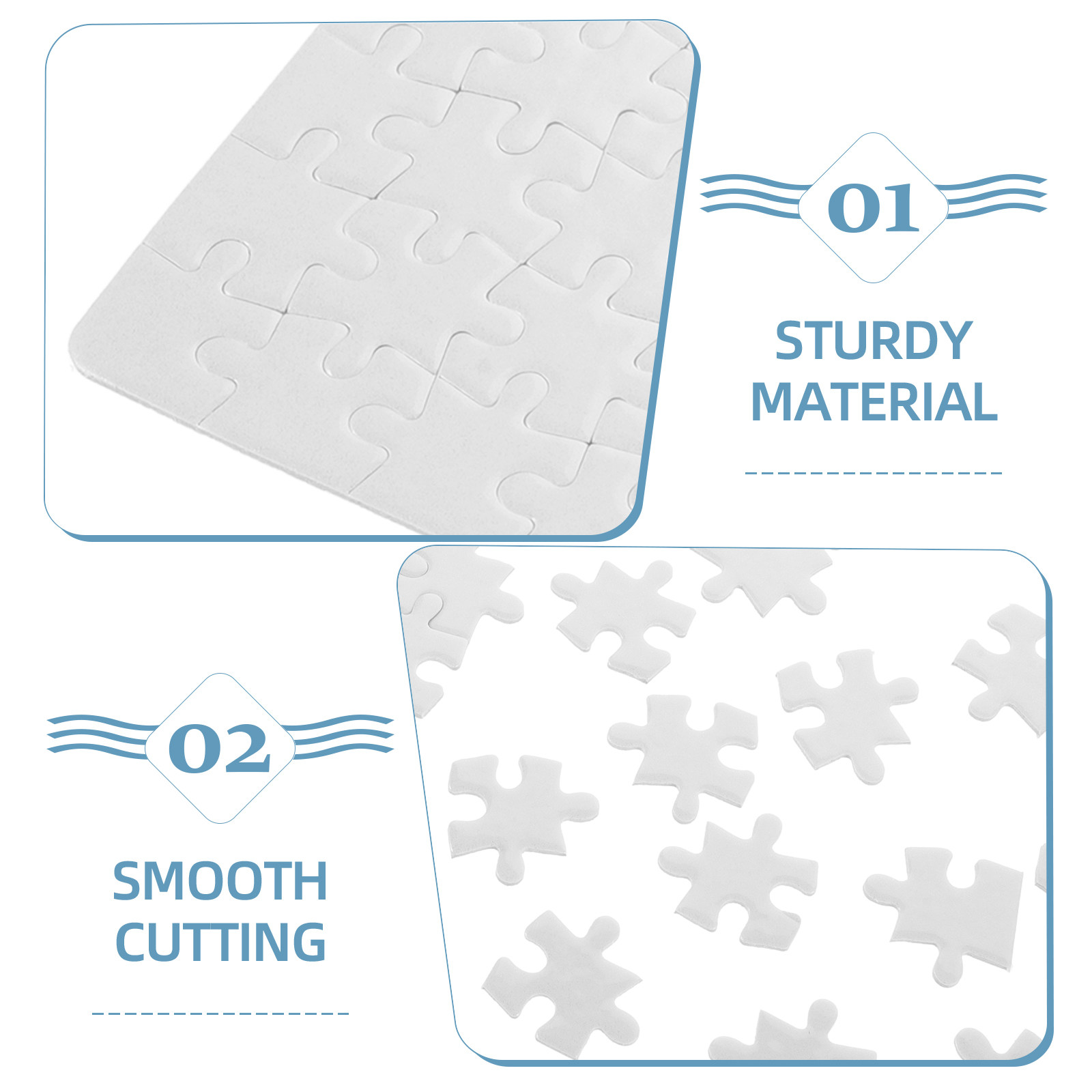 4 Sheets Blank Puzzles for Sub - Puzzle Blank White recensie en prijs